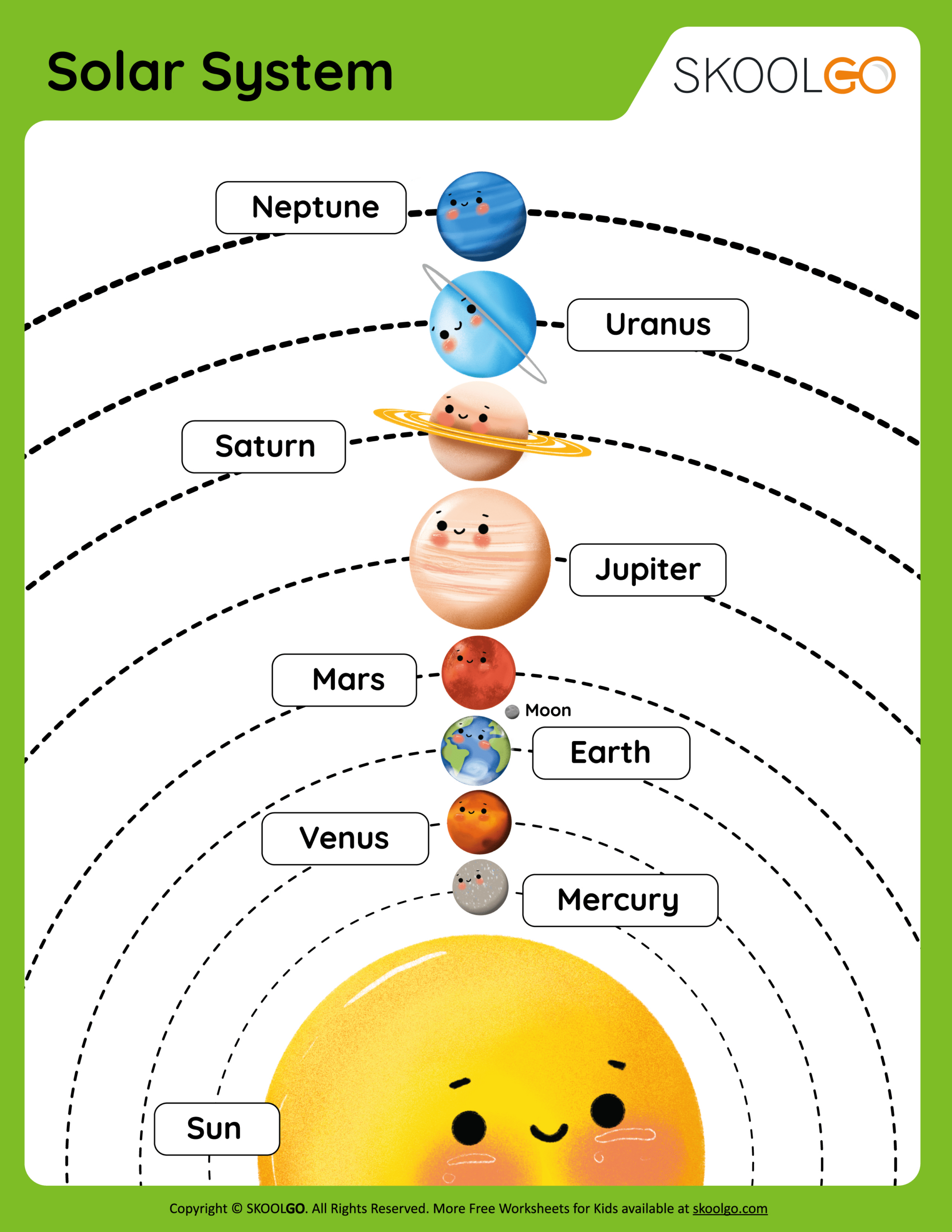 Solar System - Free Worksheet - Skoolgo in Free Printable Solar System Worksheets