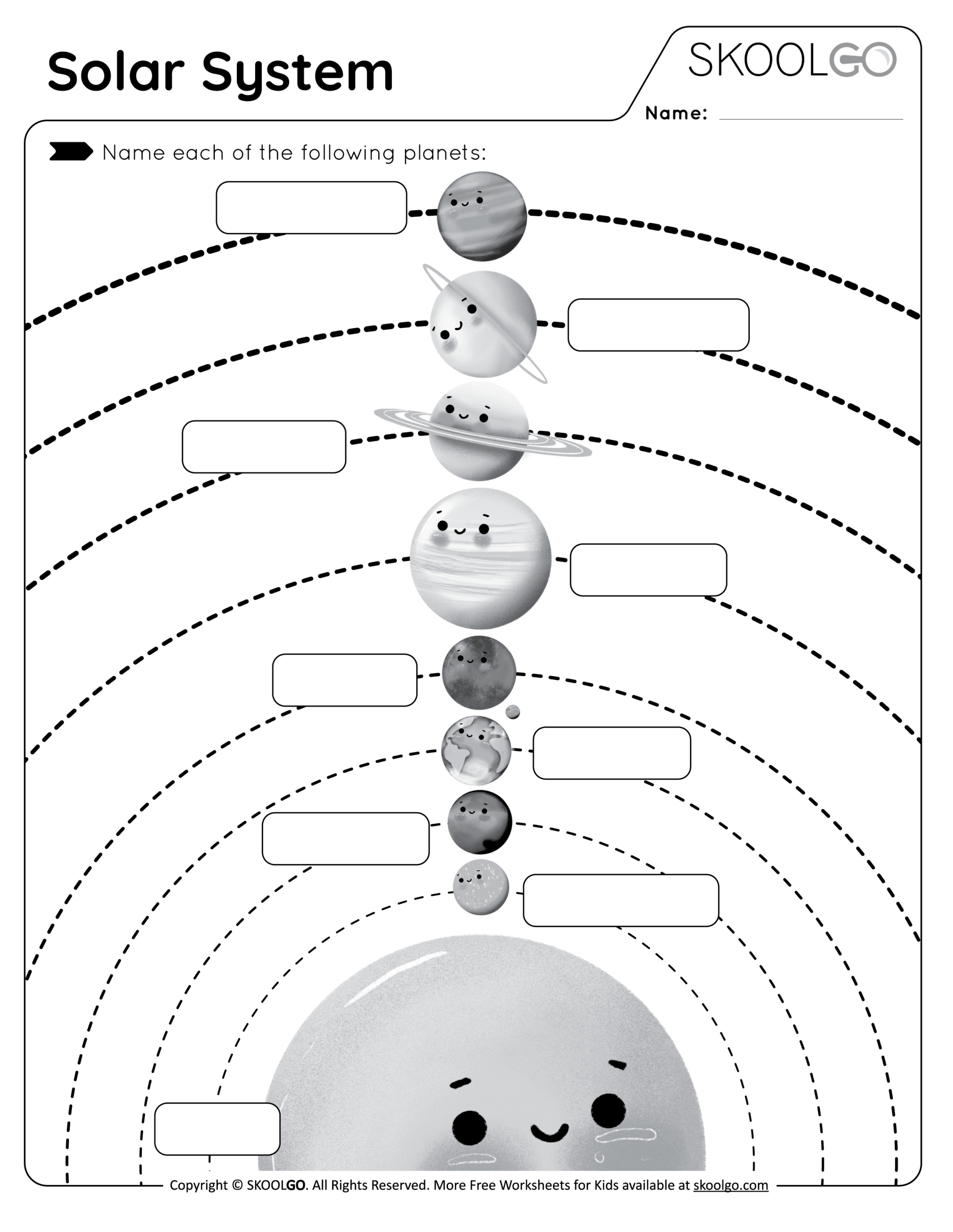 Solar System - Free Worksheet - Skoolgo throughout Free Printable Solar System Worksheets
