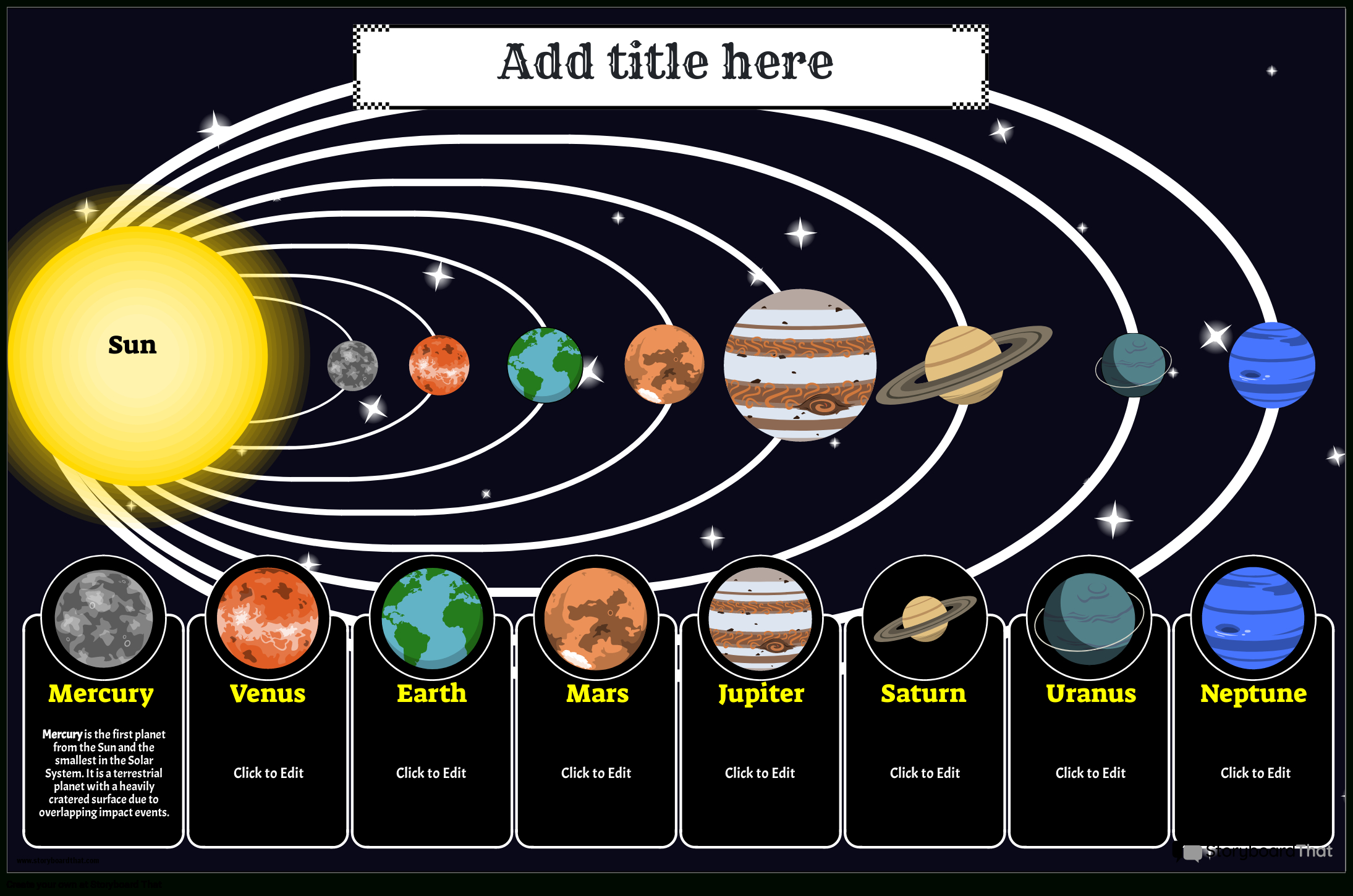 Solar System Posters: Customize &amp;amp; Print | Storyboard That for Solar System Charts Free Printable