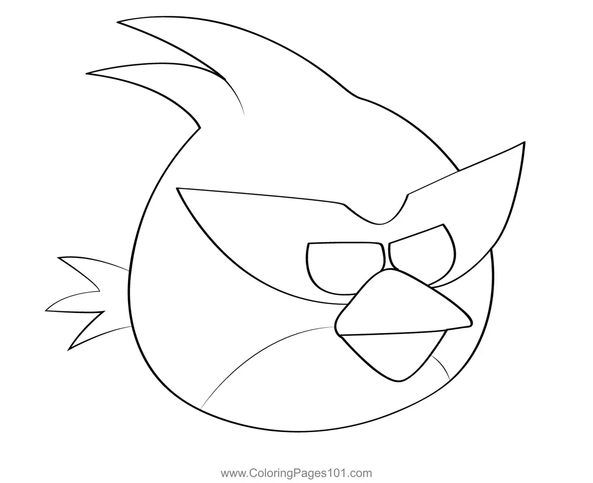 Space Red Bird Coloring Page For Kids - Free Angry Birds Printable throughout Free Printable Angry Birds Space Coloring Pages