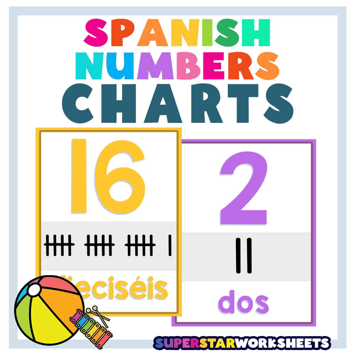 Spanish Numbers - Superstar Worksheets pertaining to Free Printable Place Value Chart In Spanish