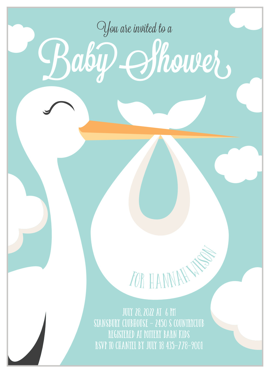 Special Stork Baby Shower Invitationsbasic Invite regarding Free Stork Party Invitations Printable