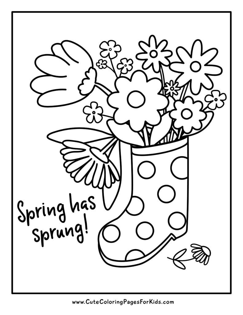 Spring Coloring Pages: 7 Free Printable Pdfs - Cute Coloring Pages pertaining to Free Printable Spring Coloring Pages