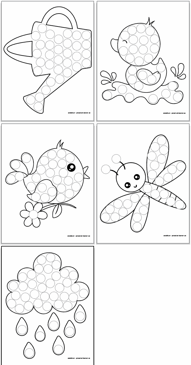Spring Dot Painting Pages - The Artisan Life inside Do A Dot Art Pages Free Printable