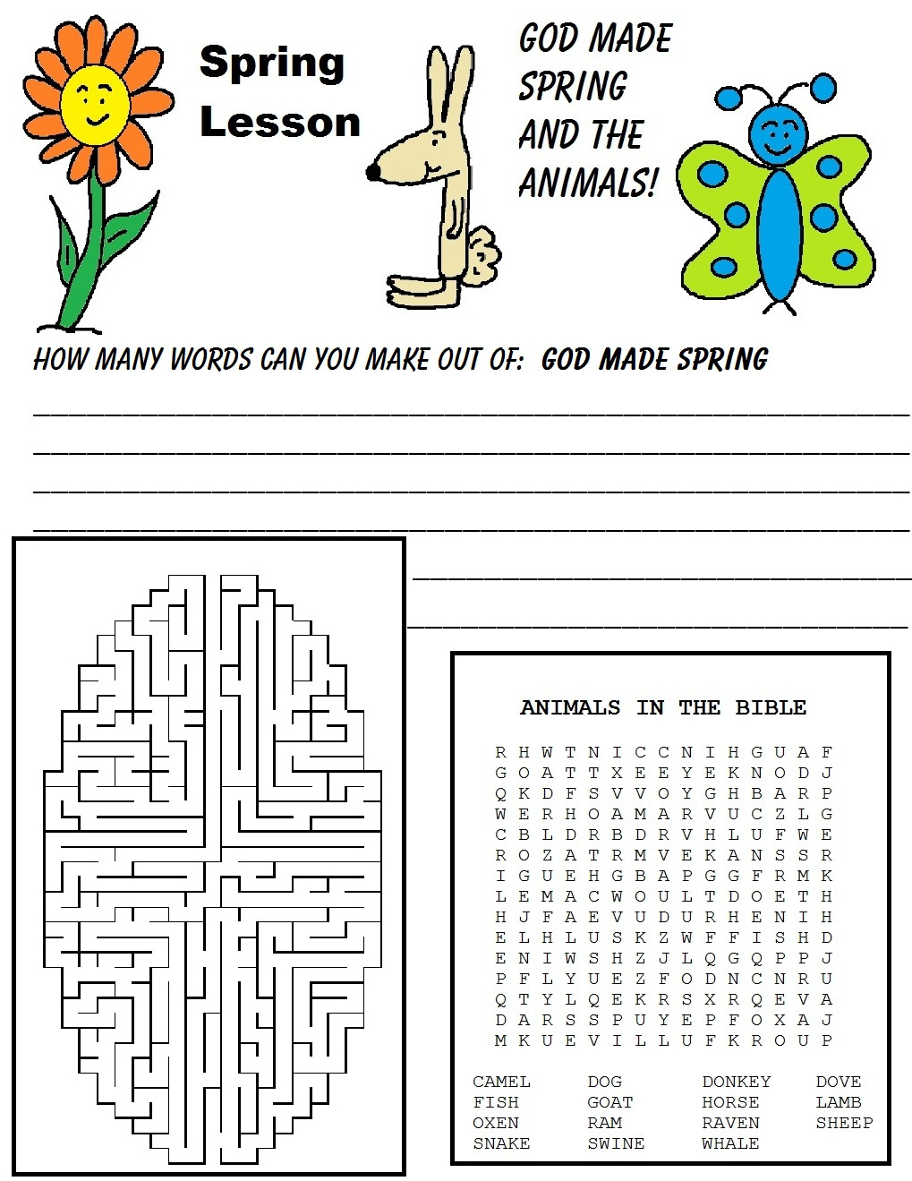 Spring Sunday School Lesson intended for Free Printable Sunday School Lessons For Kids