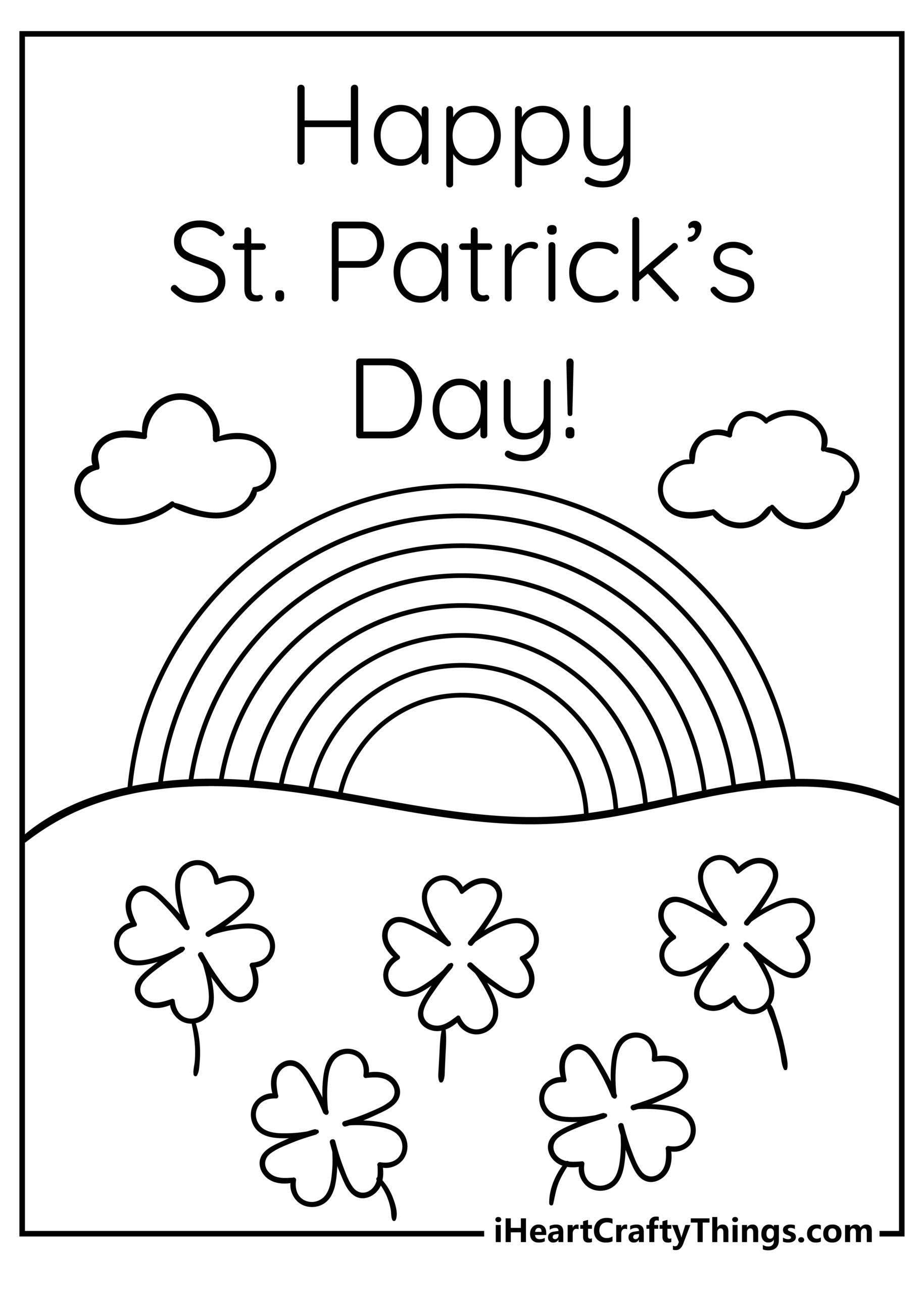 St Patricks Day Coloring Pages 2024 (100% Free Printables with Free St Patrick&amp;#039;S Day Printables