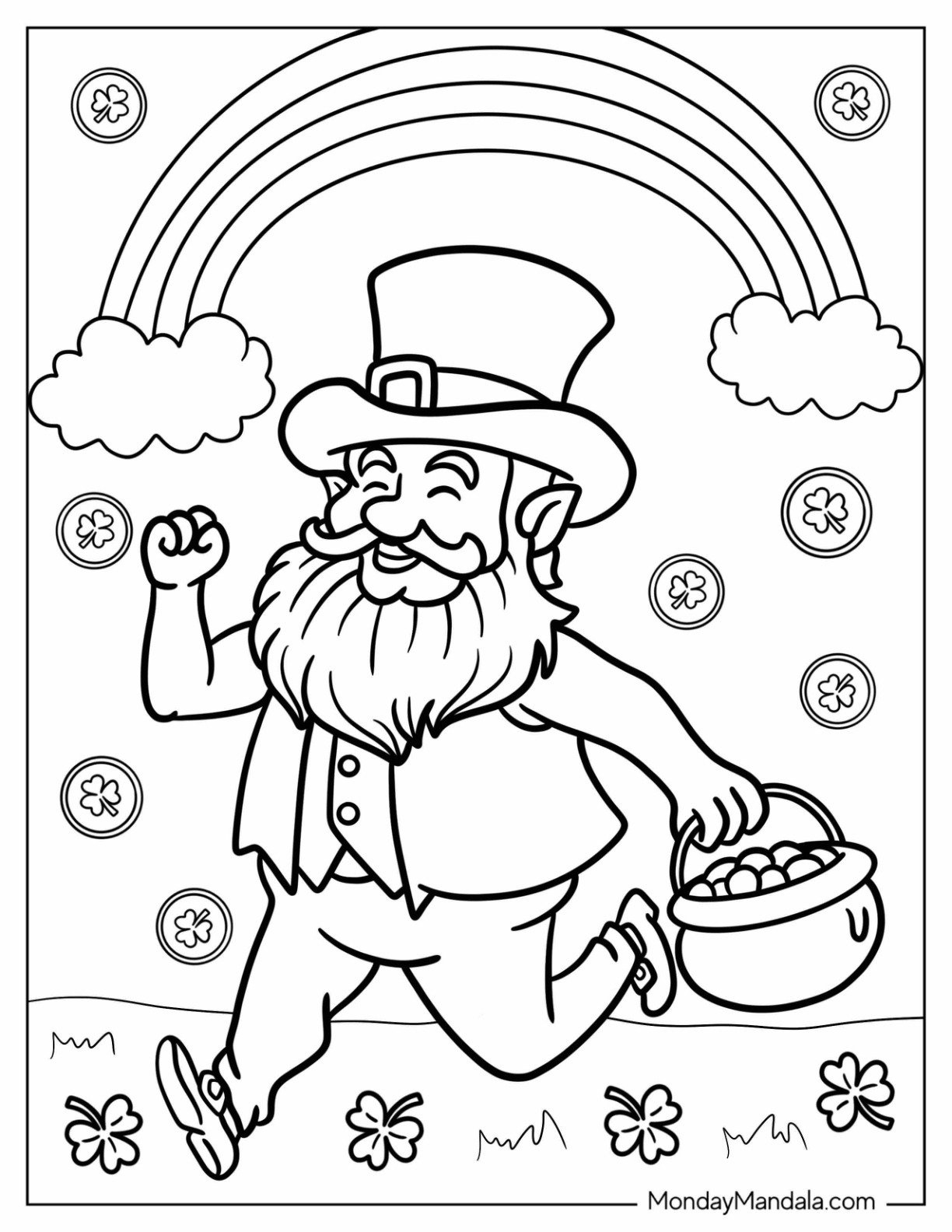 St. Patrick'S Day Coloring Pages (Free Pdf Printables) in Free Printable Saint Patrick Coloring Pages