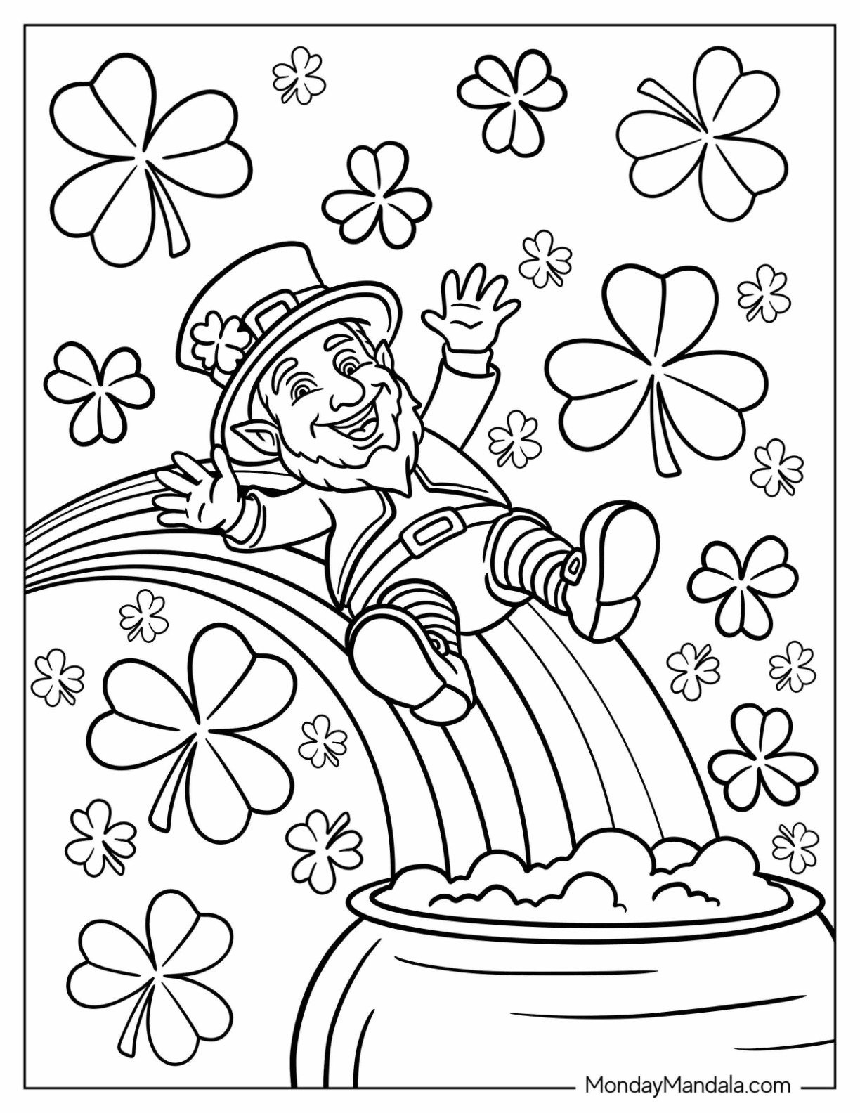 St. Patrick'S Day Coloring Pages (Free Pdf Printables) throughout Free Printable St Patrick Day Coloring Pages