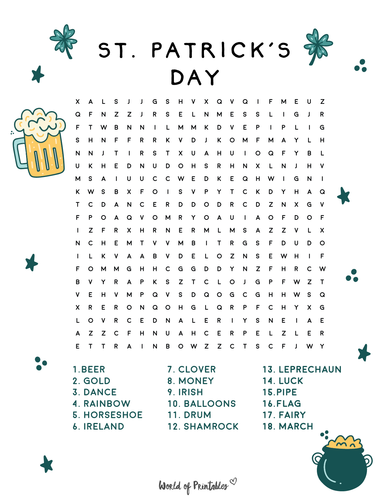 St Patrick'S Day Printables - World Of Printables with regard to Free Printable St Patrick Day Worksheets