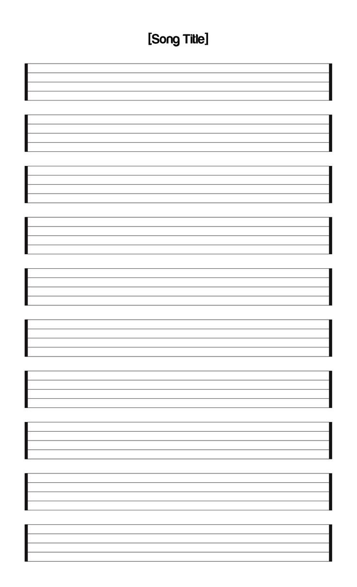 Staff Paper Blank Sheet Music - 10 Free Pdf Printables | Printablee in Free Printable Blank Music Staff Paper
