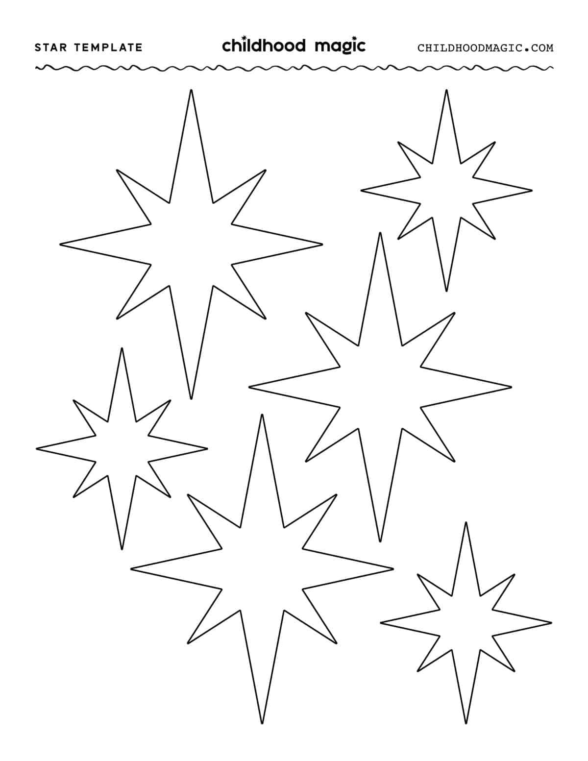 Star Template - Childhood Magic with regard to Star Template Free Printable