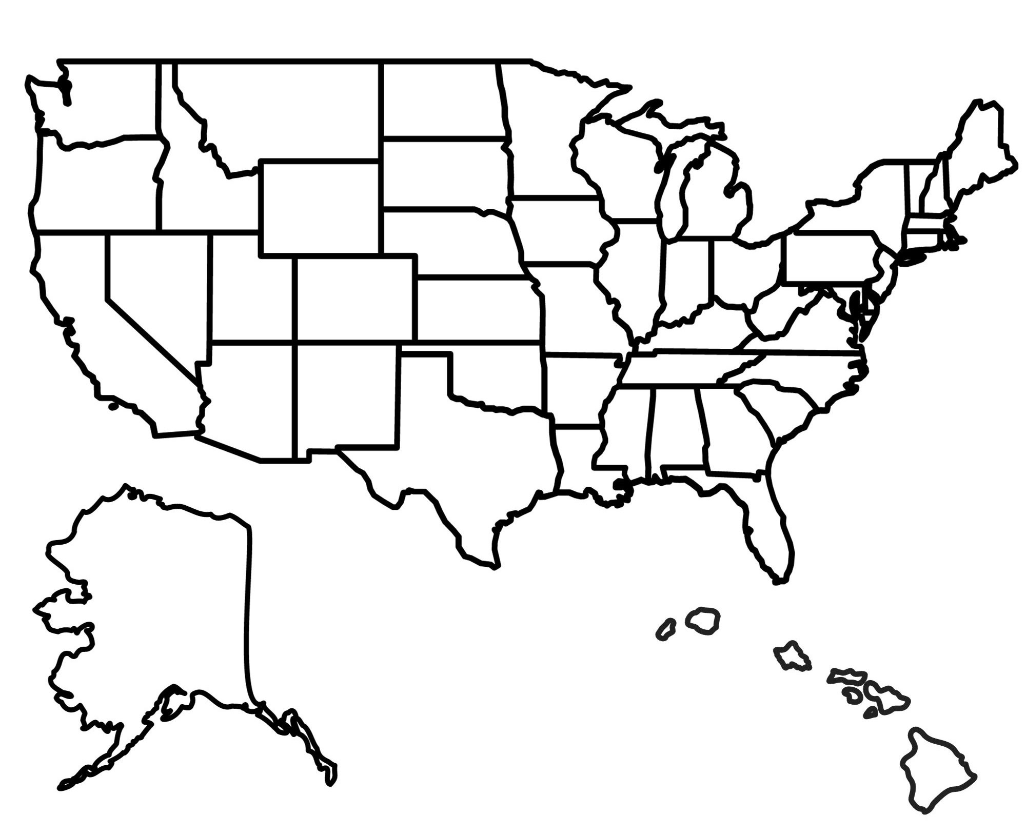 State Outlines: Blank Maps Of The 50 United States - Gis Geography in Free Printable Outline Map Of United States