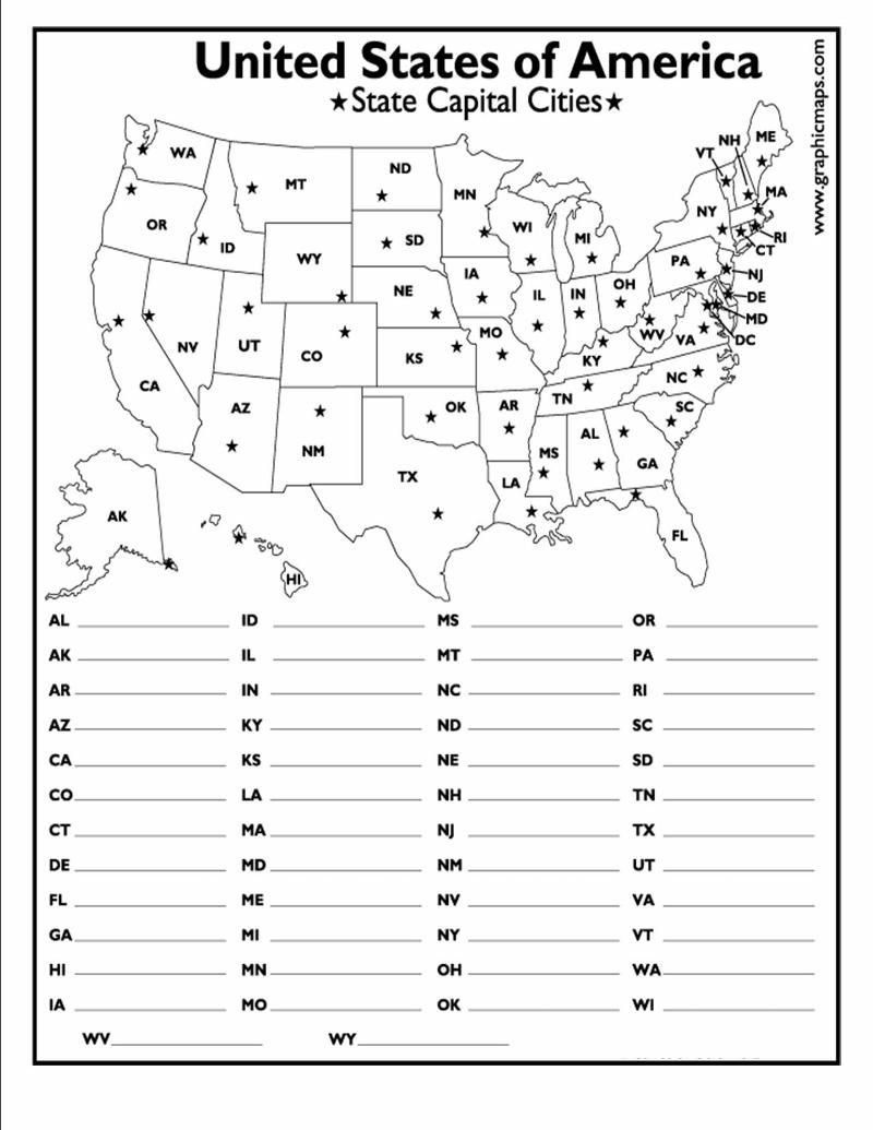 States And Capitals Worksheets For 5Th Grade Worksheets For All pertaining to Free Printable States And Capitals Worksheets