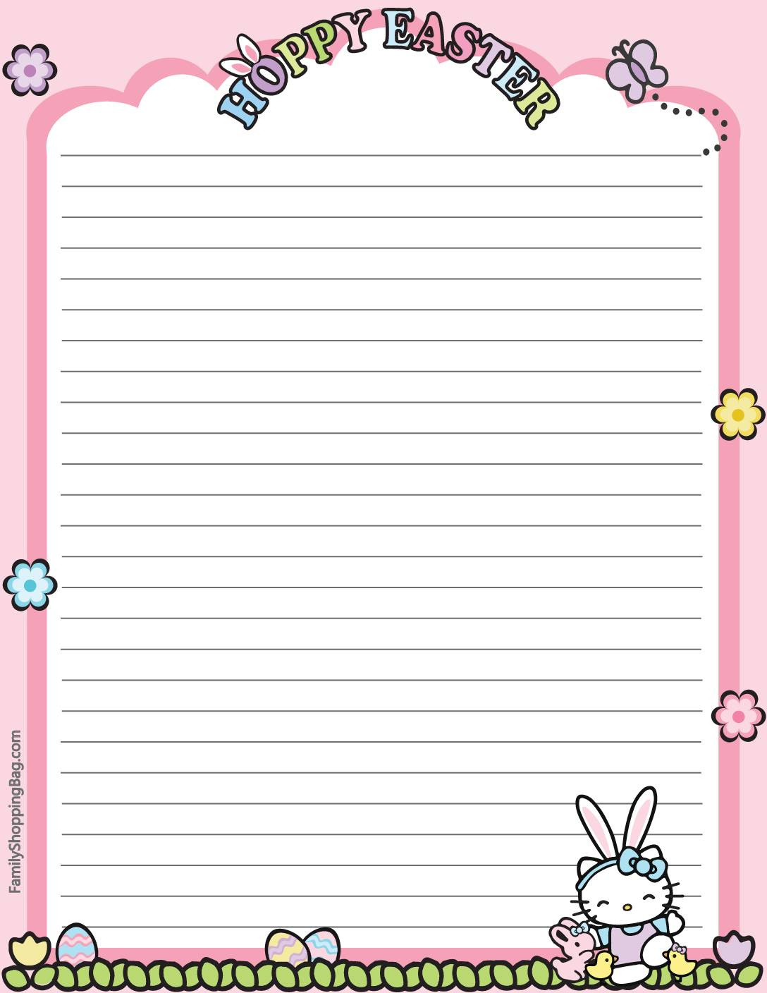 Stationery 2 Easter - Worksheets Library within Free Printable Easter Stationery