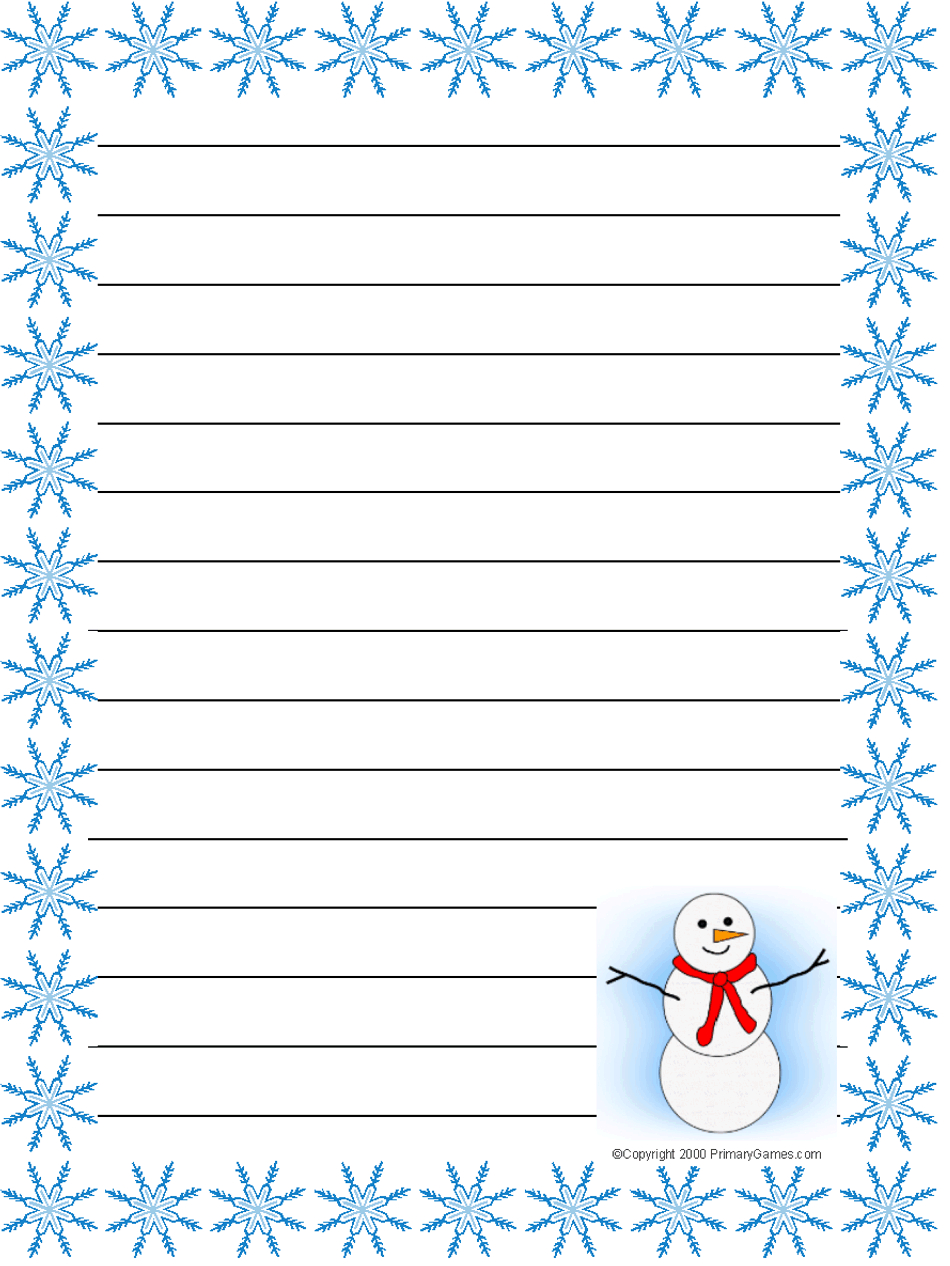Stationery - Primarygames - Free Printable Worksheets in Free Printable Snowman Stationery