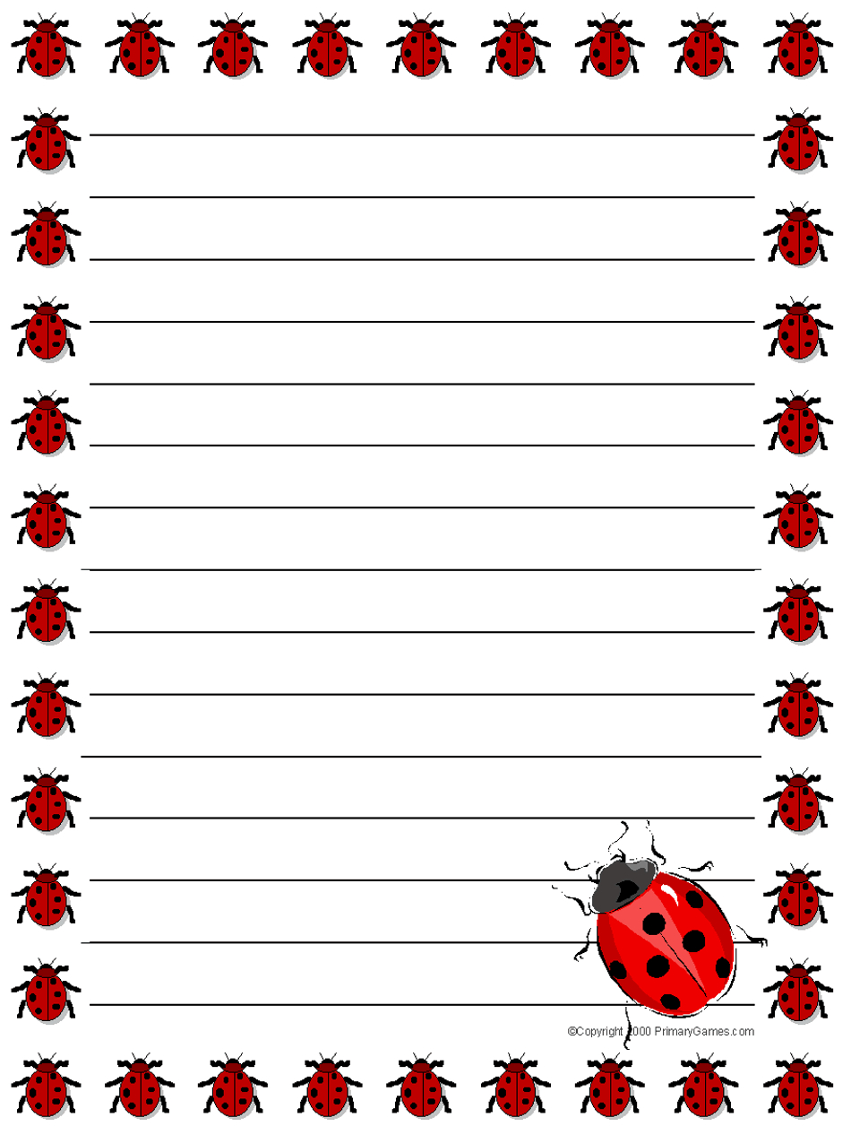 Stationery - Primarygames - Free Printable Worksheets inside Free Printable Ladybug Stationery