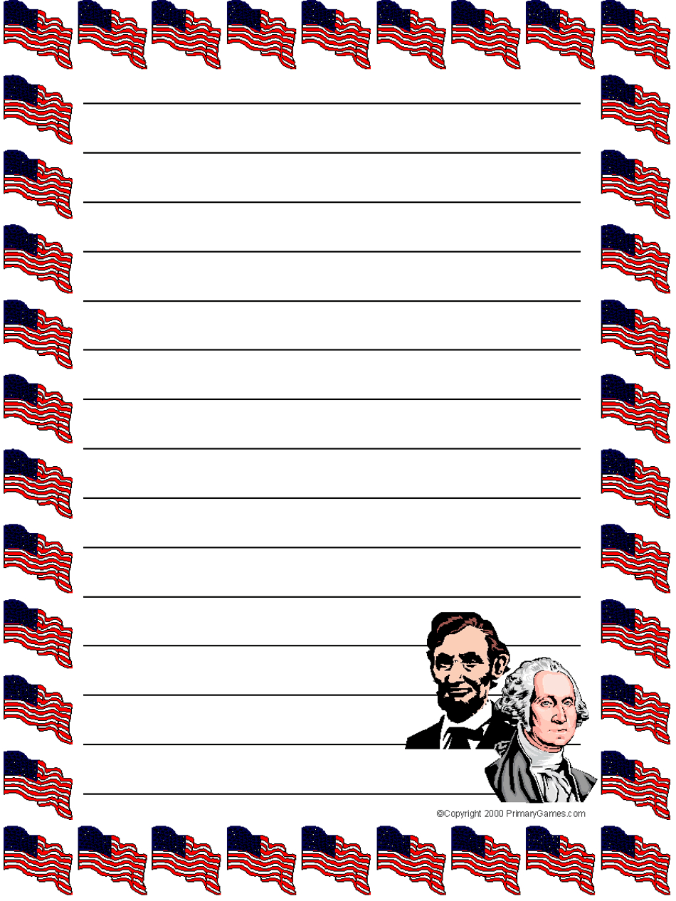 Stationery - Primarygames - Free Printable Worksheets with Free Printable Patriotic Writing Paper