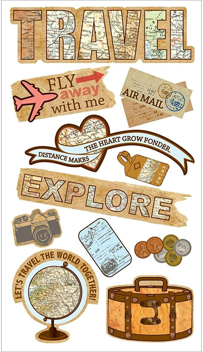 Sticko 283179 Stickers, Fly Away Lovesticker with regard to Free Printable Travel Stickers