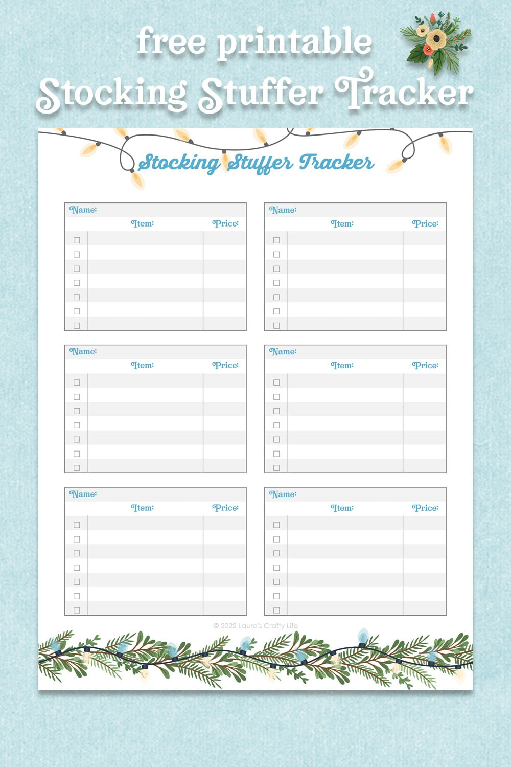 Stocking Stuffer Tracker - Free Printable with regard to Free Printable Stocking Stuffers