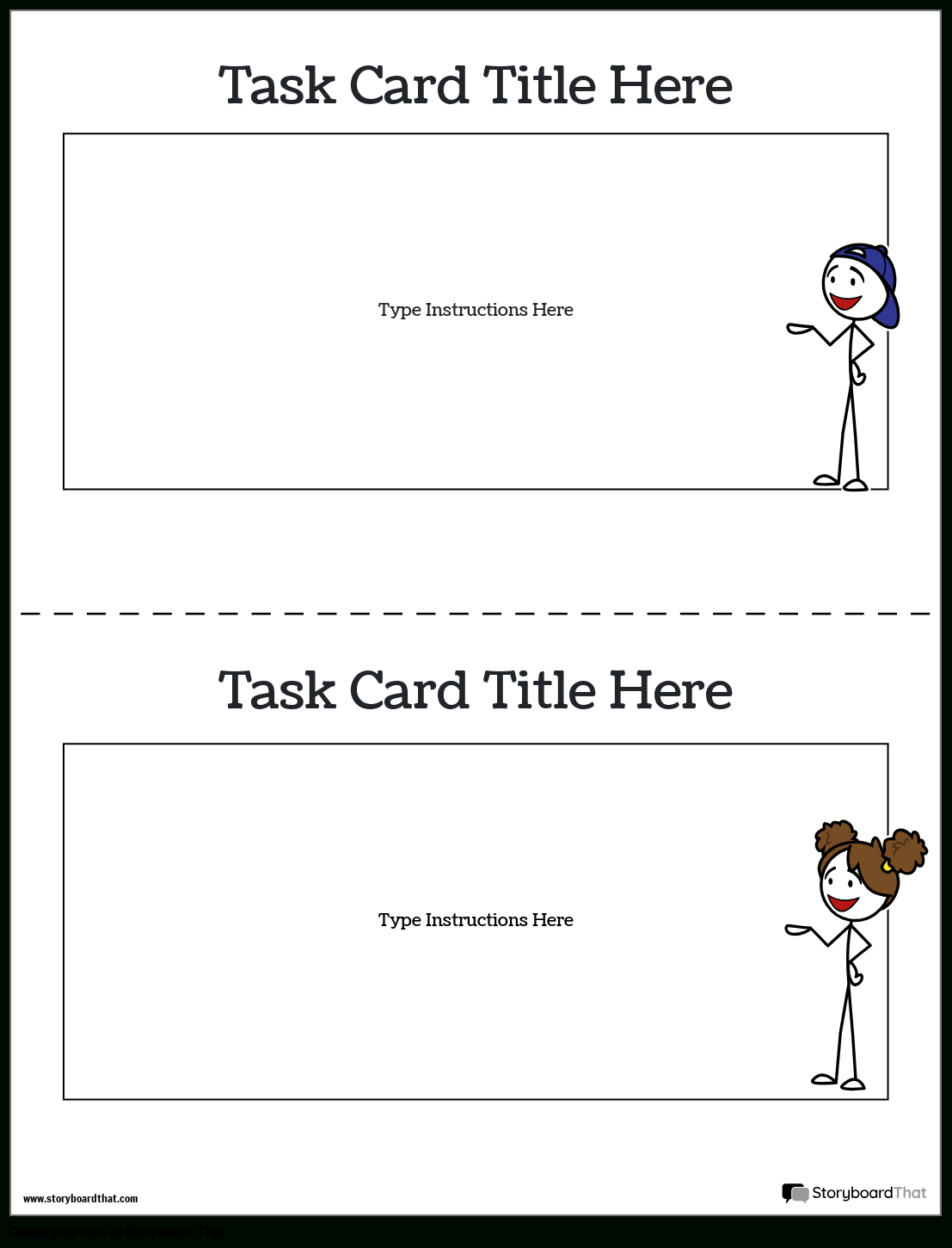 Storyboard That: Task Card Templates For Educators with regard to Free Printable Blank Task Cards