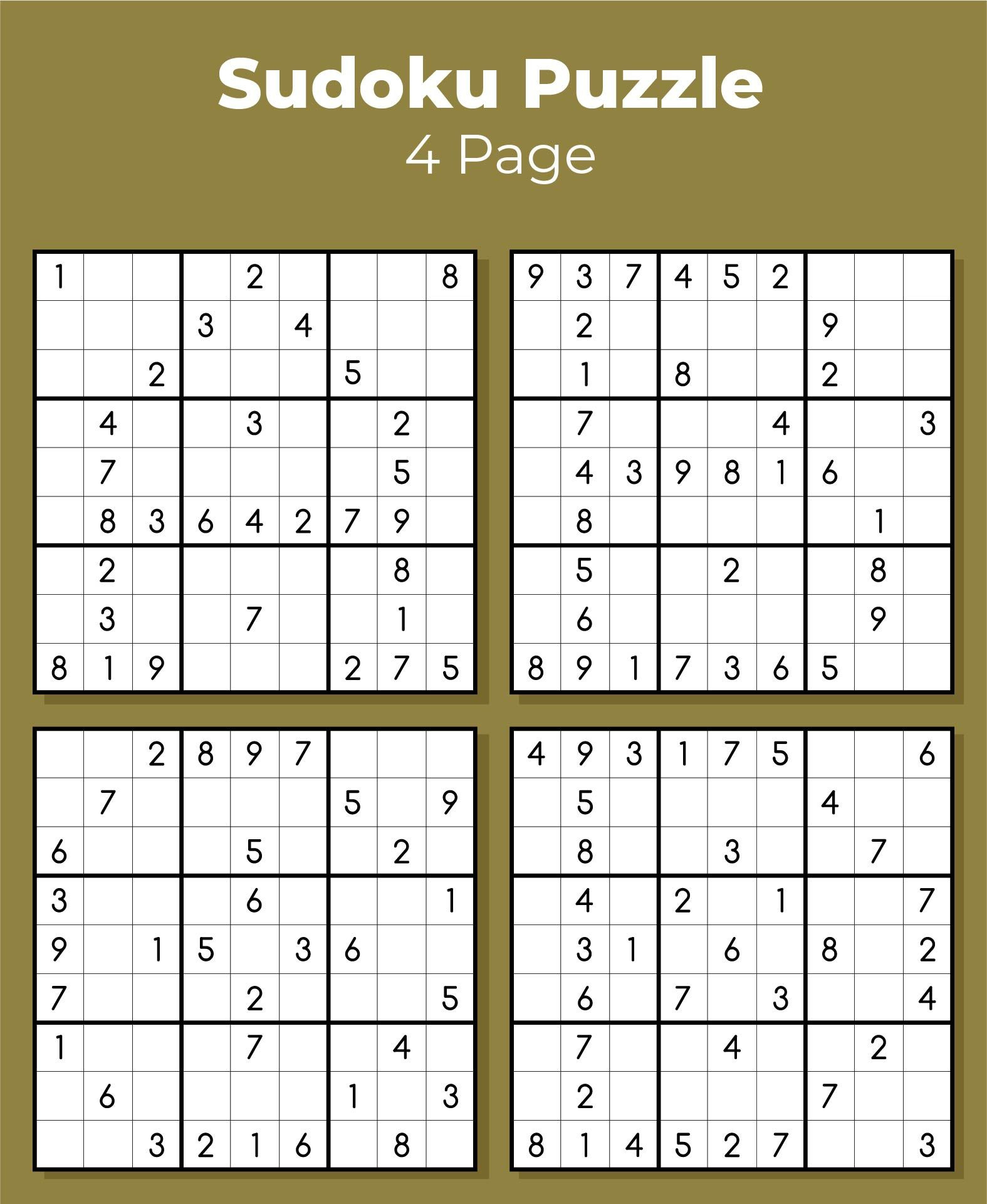 Sudoku Puzzles To Print - 10 Free Pdf Printables | Printablee pertaining to Free Printable Sudoku Easy