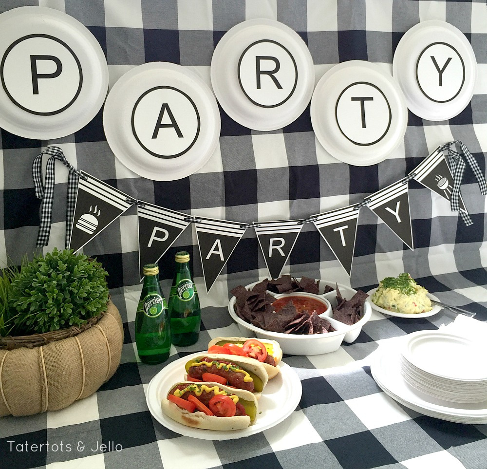 Summer Bbq Party Ideas And Printables - Easy Print And Cut Out Banner with Free Printable Chinet Coupons