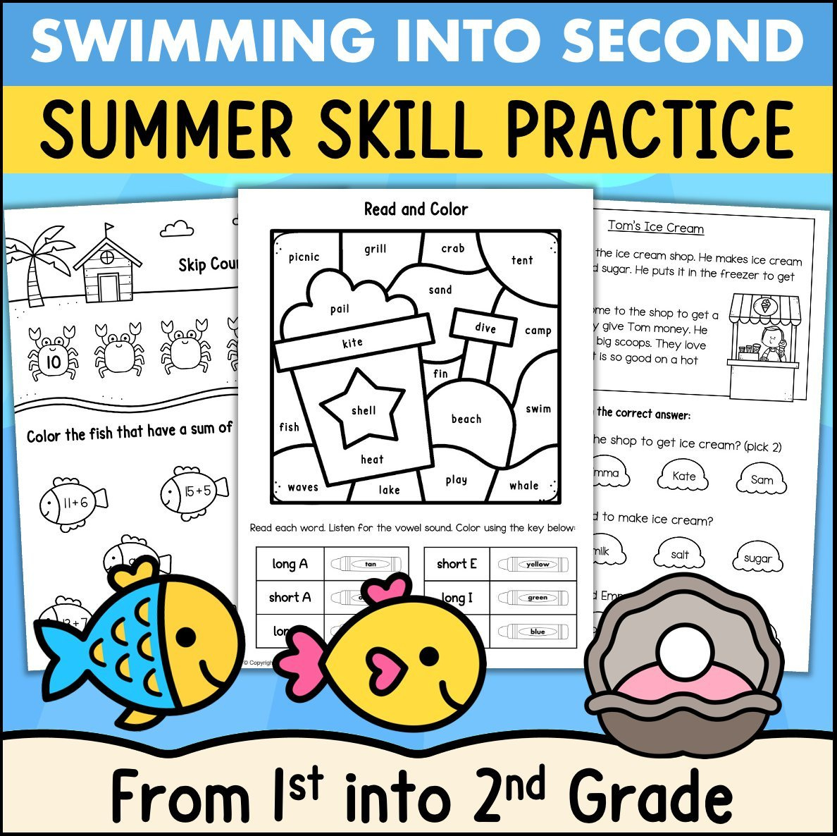 Summer Bridge Packet End Of Year Math And Reading Review 1St Into regarding Free Summer Bridge Activities Printables