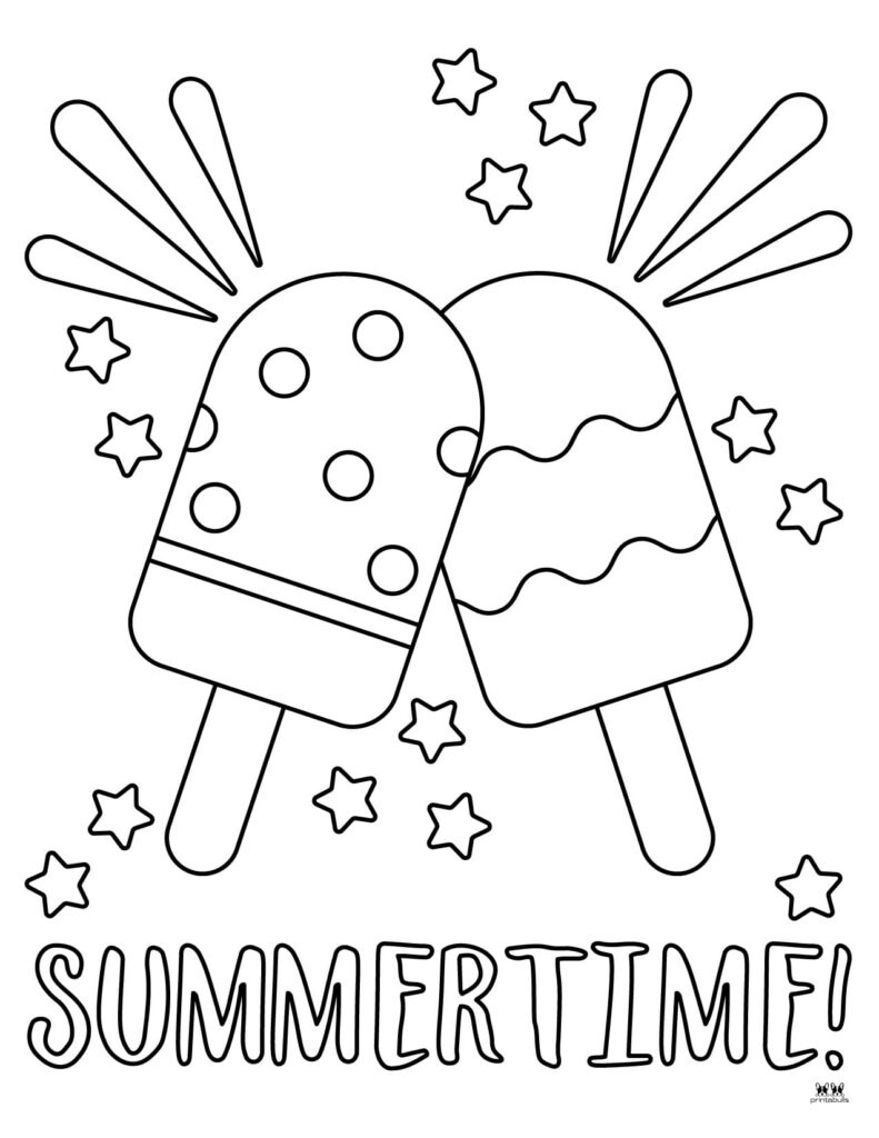 Summer Coloring Pages - 100 Free Printable Pages | Printabulls regarding Free Printable Summer Pictures