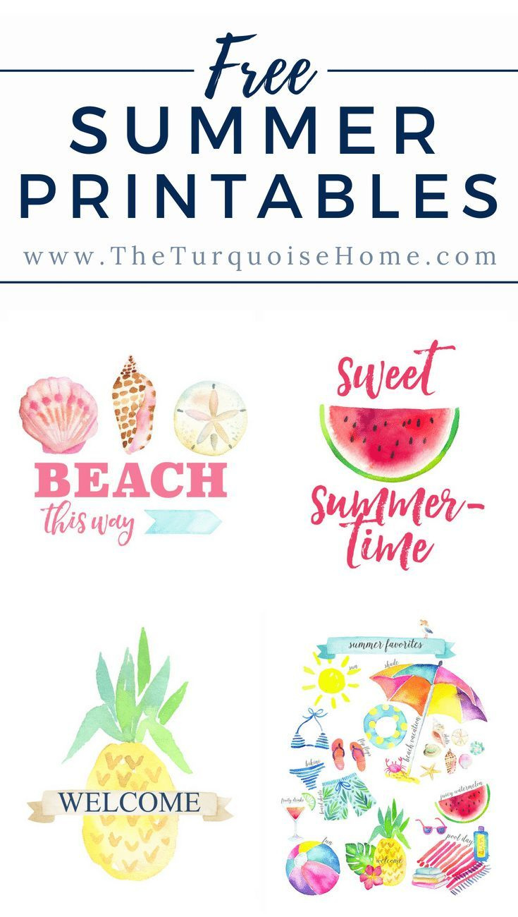 Summer Favorites Printable &amp;amp; More! intended for Free Printable Summer Pictures