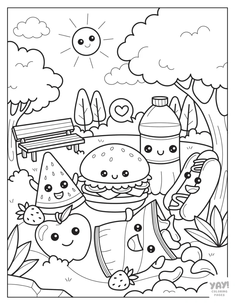 Summer Foods Coloring Pages (Free Printables) inside Free Printable Summer Coloring Pages