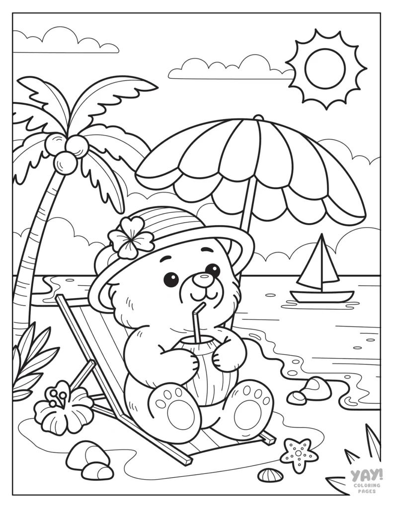 Summer Foods Coloring Pages (Free Printables) throughout Free Printable Summer Coloring Pages