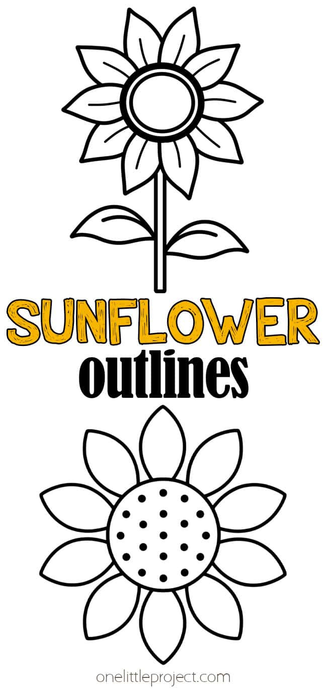 Sunflower Outline | Free, Printable Sunflower Templates within Free Printable Sunflower Template