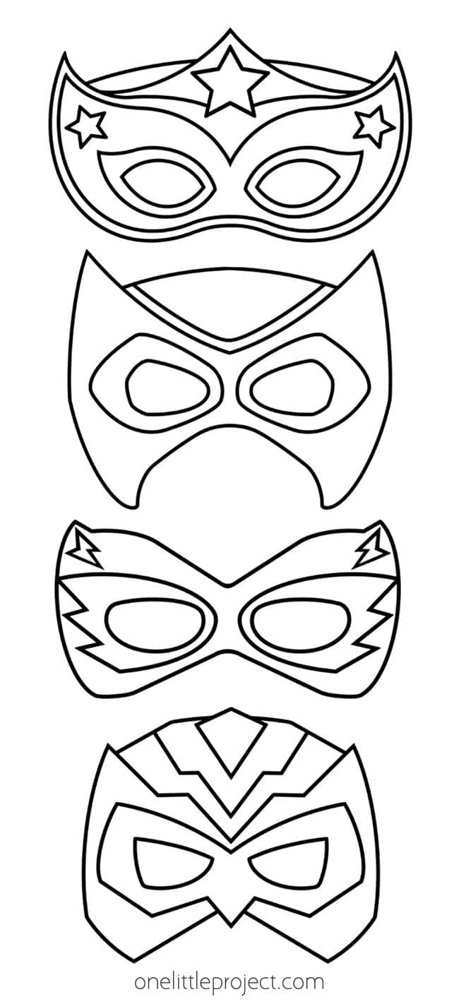 Superhero Mask Printable Templates - Free Super Hero Masks with Free Printable Superhero Masks