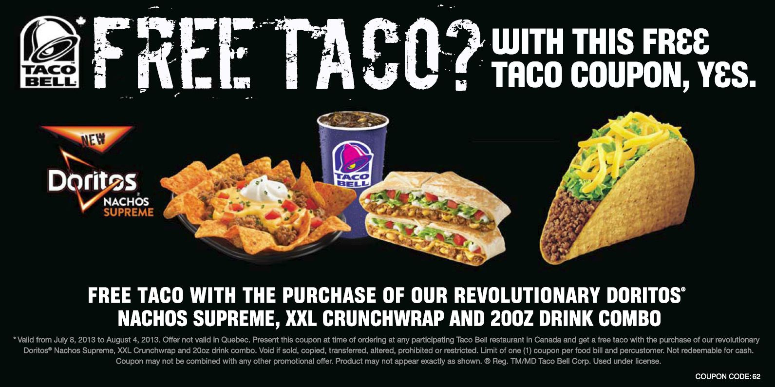 Taco Bell - Details intended for Free Printable Old El Paso Coupons
