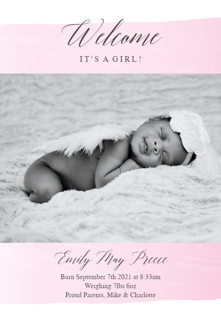 Take A Step - Birth Announcement (Free) | Greetings Island with Free Printable Baby Birth Announcement Cards