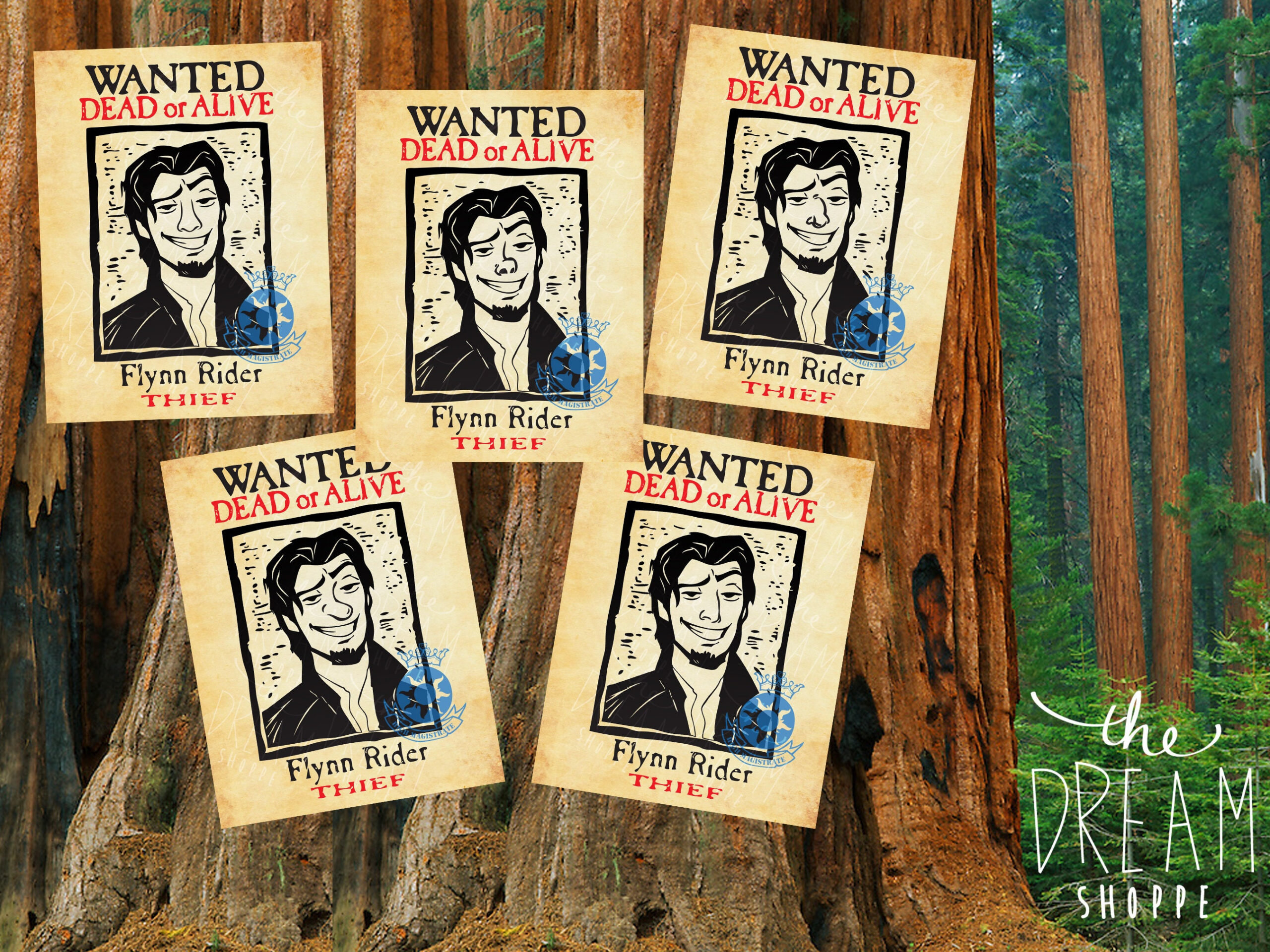 Tangled Flynn Rider Wanted Dead Or Alive Printables • Digital Download • Pdf • 8.5X11 for Free Printable Flynn Rider Wanted Poster