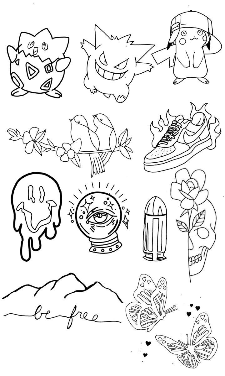Tattoo Flash Sheet Stencil regarding Free Printable Tattoo Flash