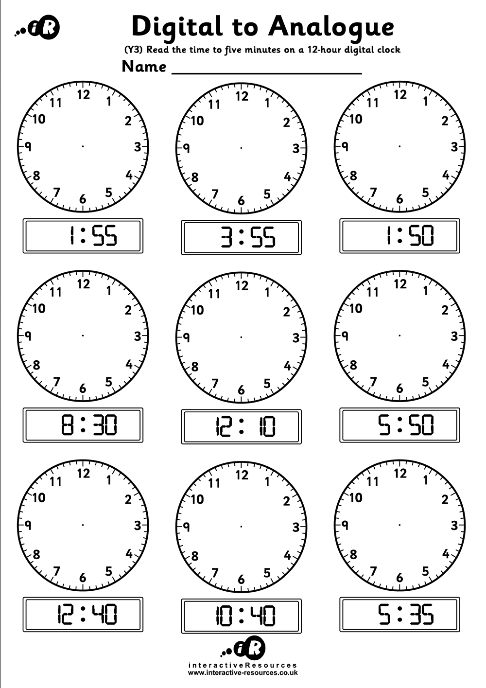 Teaching Time - Free Telling Time Worksheets for Free Printable Telling Time Worksheets