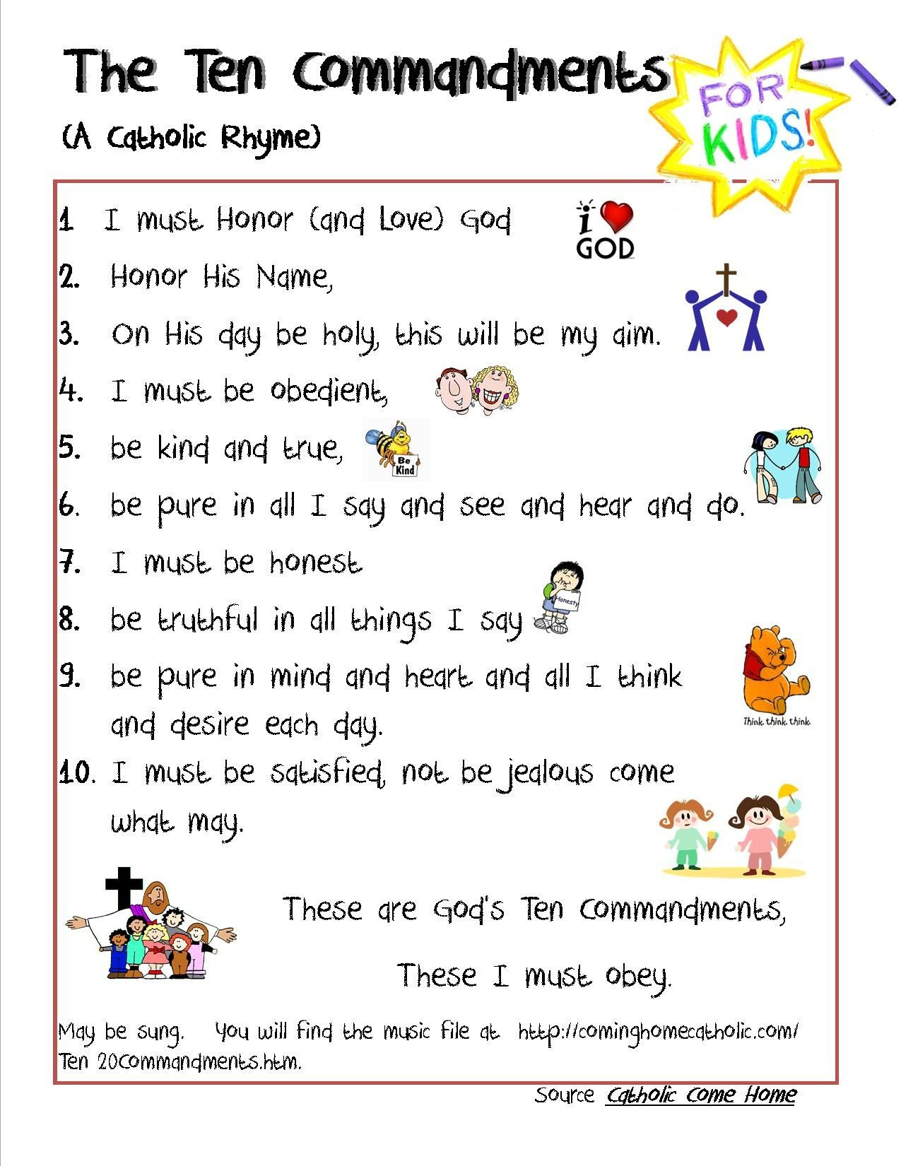 Ten Commandments Printable - Printable Bingo Cards with regard to Free Catholic Ten Commandments Printable
