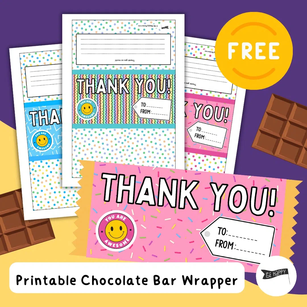 Thank You "You Are Awesome!" Printable Chocolate Bar Wrapper with regard to Free Printable Candy Bar Wrappers
