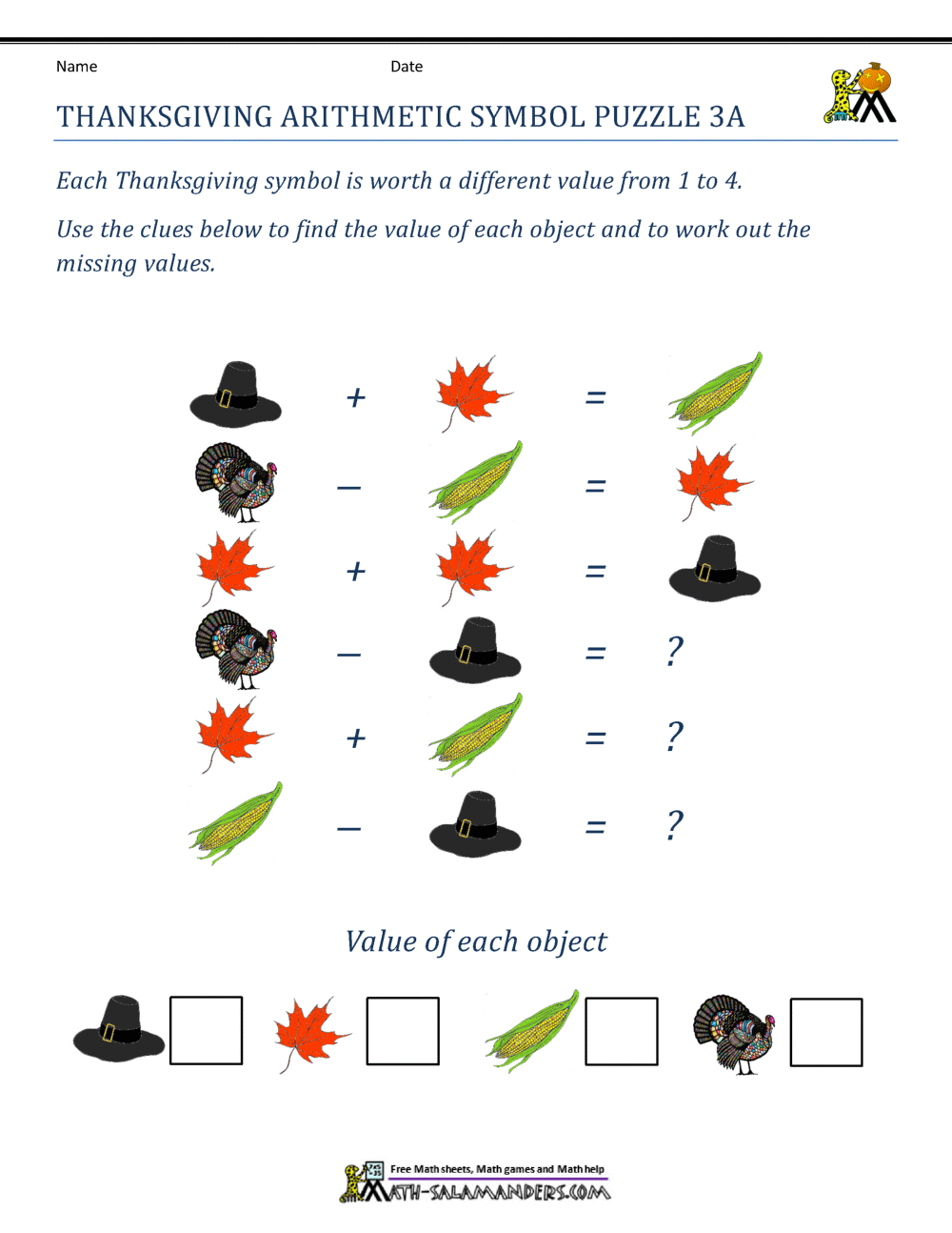 Thanksgiving Math Worksheets 3Rd Grade with Free Printable Thanksgiving Math Worksheets For 3Rd Grade