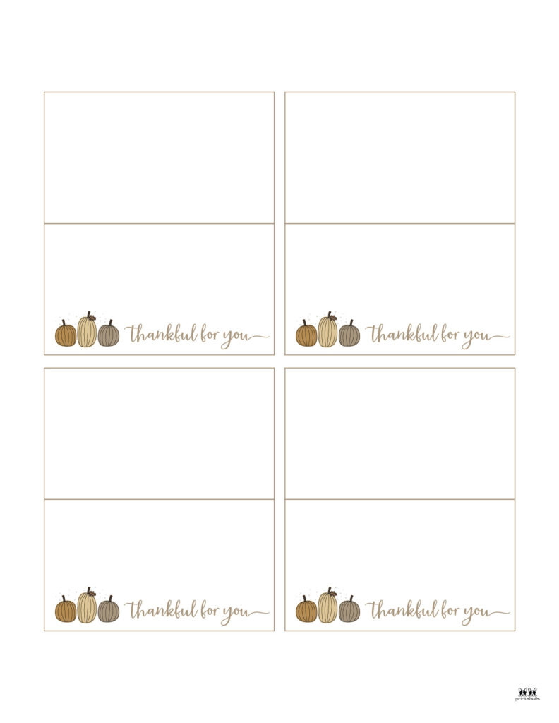 Thanksgiving Place Cards - 15 Free Printable Sets | Printabulls with regard to Free Thanksgiving Printables Place Cards