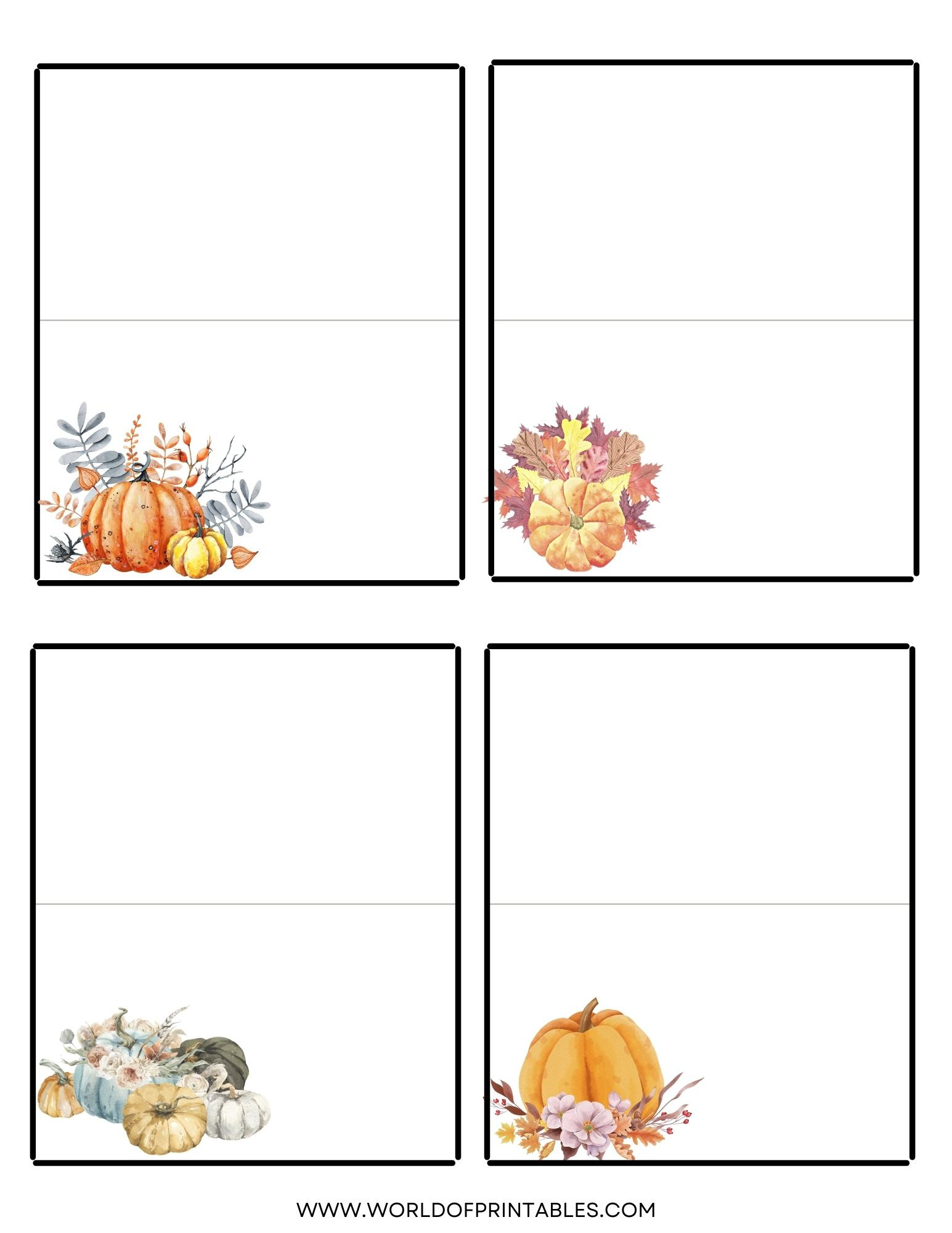 Thanksgiving Place Cards | Free Printables - Just Customize & Print! pertaining to Free Printable Thanksgiving Place Cards