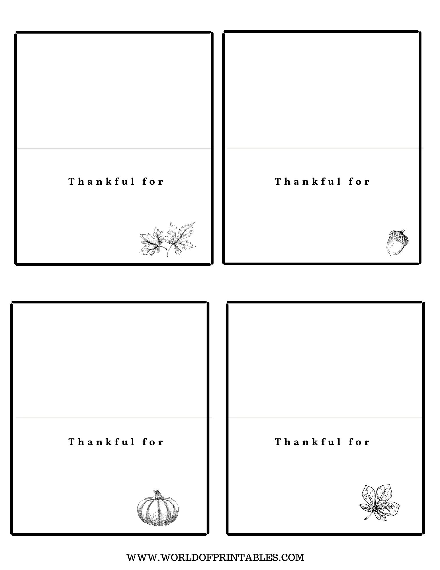 Thanksgiving Place Cards | Free Printables - Just Customize &amp;amp; Print! with Free Printable Thanksgiving Place Cards To Color