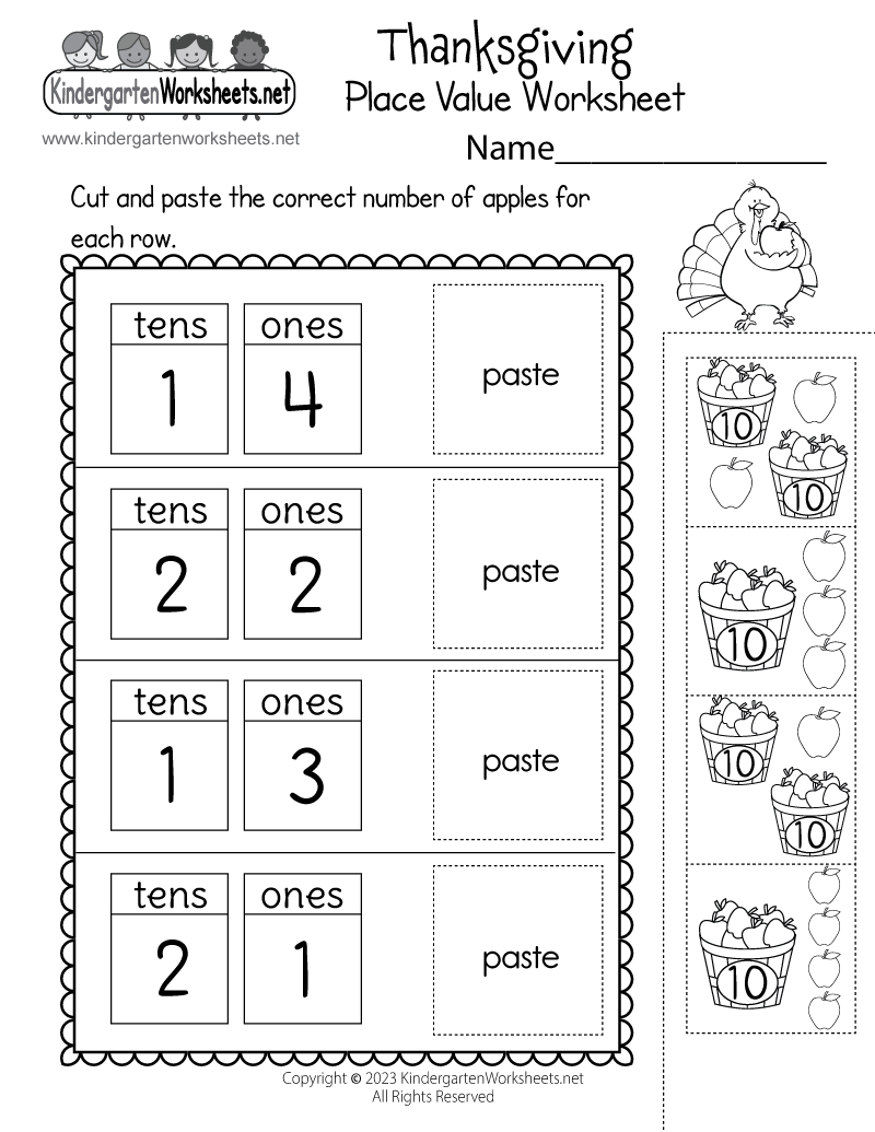 Thanksgiving Place Value Worksheet - Free Printable, Digital, &amp;amp; Pdf inside Math Worksheets Thanksgiving Free Printable