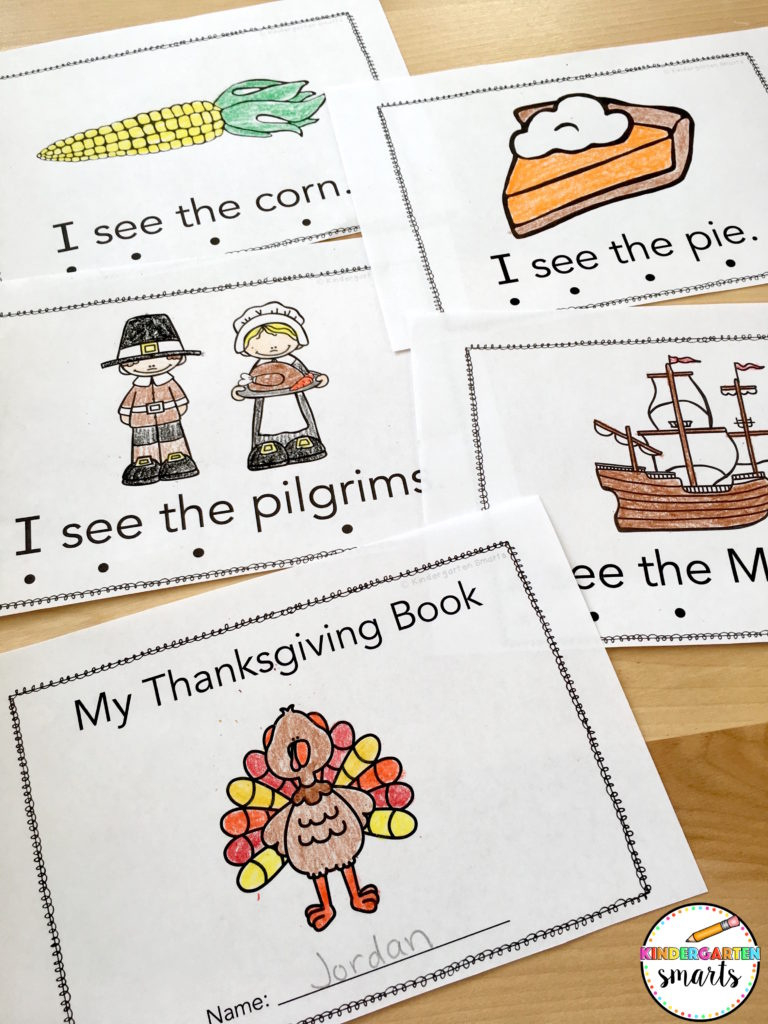 Thanksgiving Sight Word Book With A Freebie - Kindergarten Smarts for Free Printable Thanksgiving Books