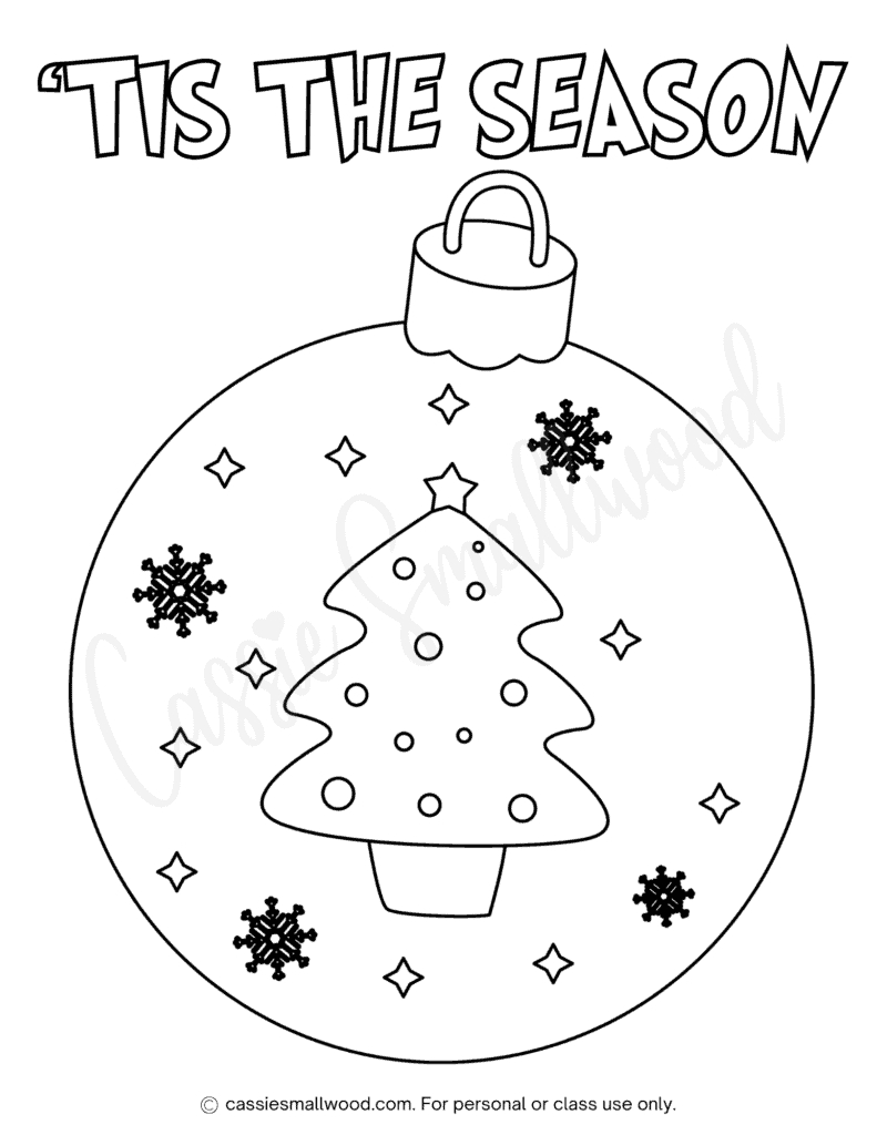 The Best Christmas Tree Coloring Pages - Cassie Smallwood pertaining to Free Printable Christmas Tree Ornaments Coloring Pages