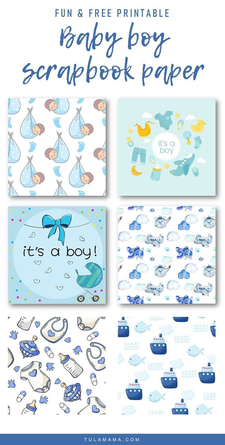The Cutest Baby Boy Scrapbook Paper | Free Printable pertaining to Free Printable Baby Scrapbook Pages