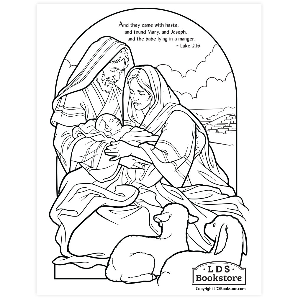 The Holy Family Nativity Coloring Page - Printable | Christmas throughout Free Printable Christmas Story Coloring Pages