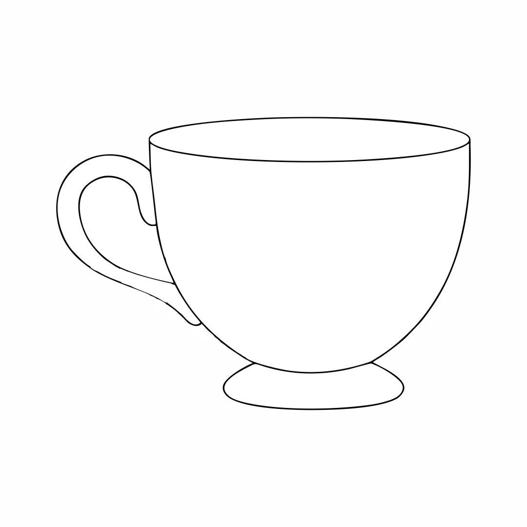 The Matching Vintage Teacup | | Selos Digitais, Desenhos De with Free Printable Teacup Template